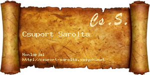 Csuport Sarolta névjegykártya