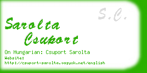 sarolta csuport business card